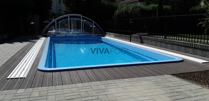 gotowy basen w ogrodzie już po montażu vivapoola w ełku polska baseny