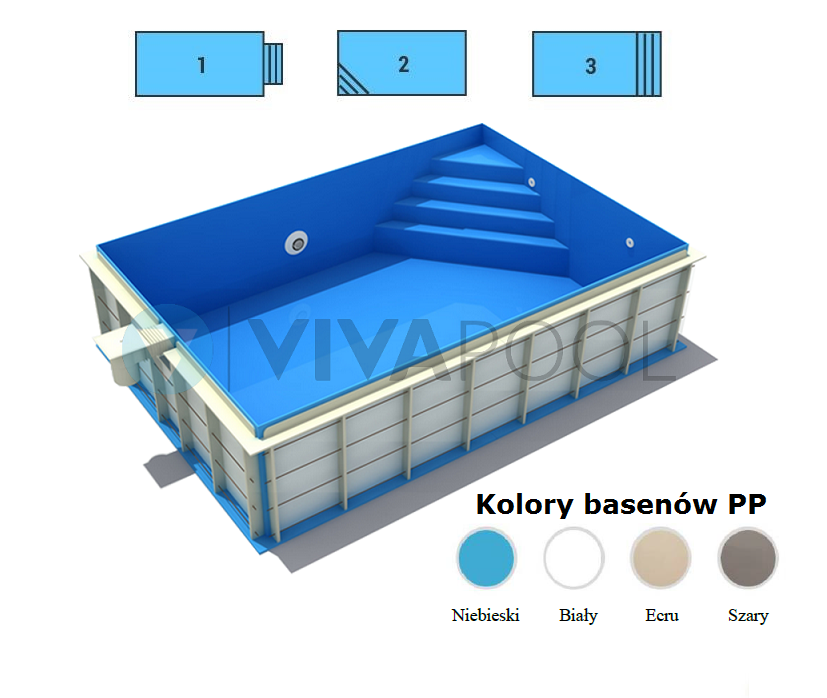 Basen polipropylenowy PP 9,0 x 3,4 x 1,5 m basen wkopywany ogrodowy