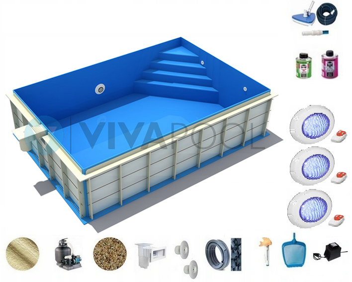 Basen polipropylenowy PP 9,0 x 3,4 x 1,5 m basen wkopywany ogrodowy