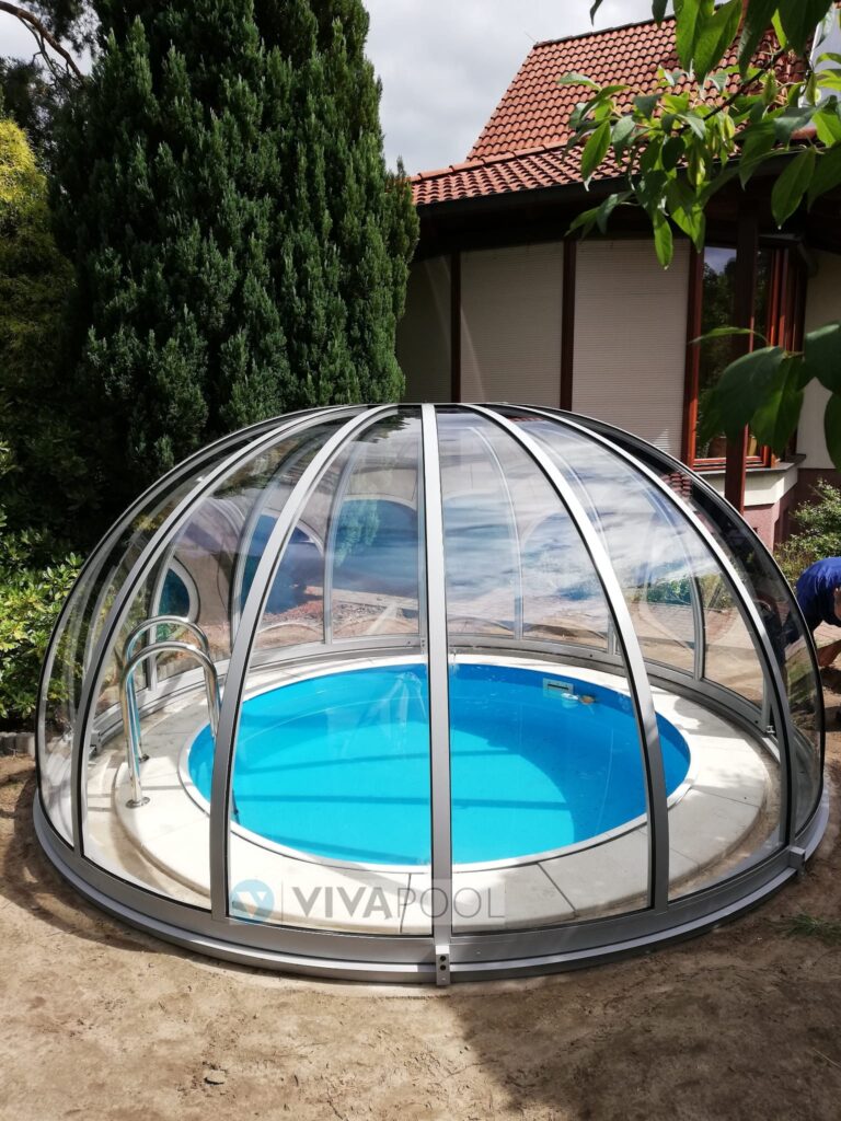 Zadaszenie na basen / jacuzzi KOPUŁA 4,5 x 2,6 zadaszenie okrągłe basenowe