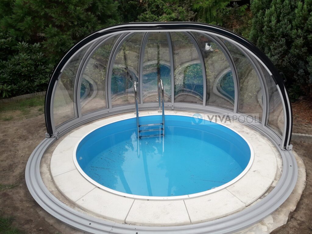 Zadaszenie na basen / jacuzzi KOPUŁA 4,5 x 2,6 zadaszenie okrągłe basenowe