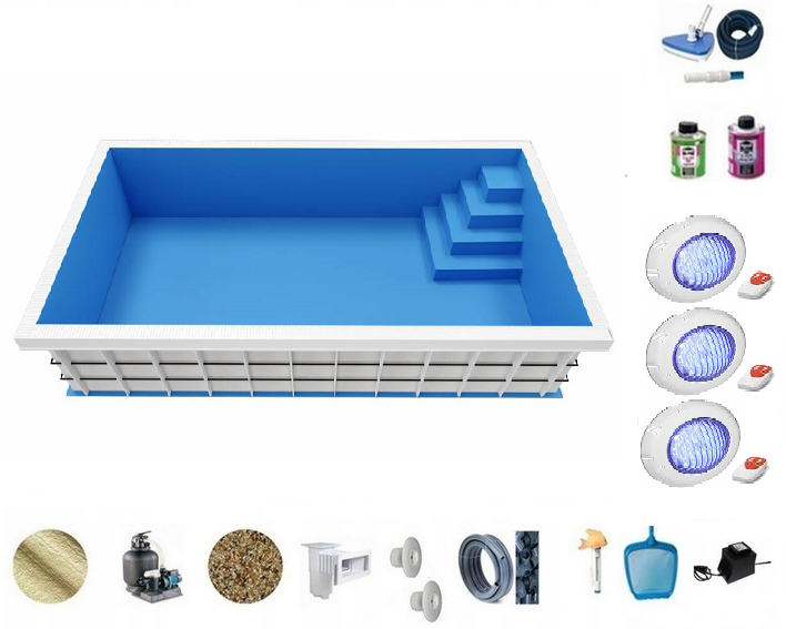 Basen przelewowy 10,0 x 3,3 x 1,5 m polipropylenowy basen ogrodowy