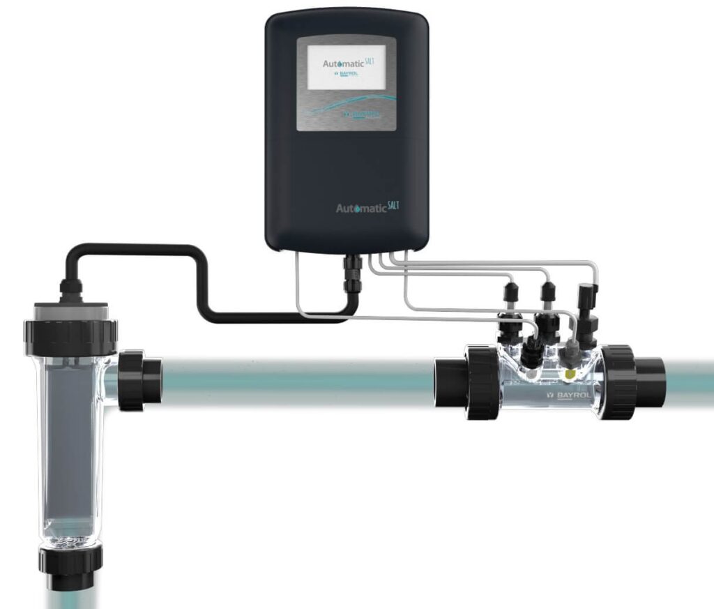 Elektrolizer soli basenowy BAYROL Automatic Salt 80m3 z modułem pH i Rx WI-FI słona woda, elektorliza soli do basenu