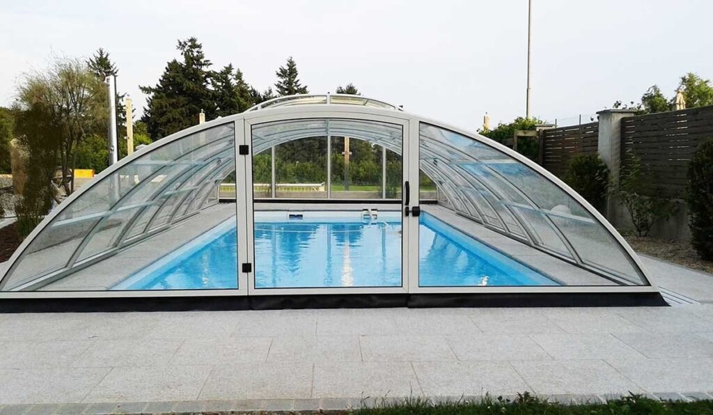 Zadaszenie basenowe DUO Klasik 11.00 x 3,40 x 2,20 poliwęglan lity