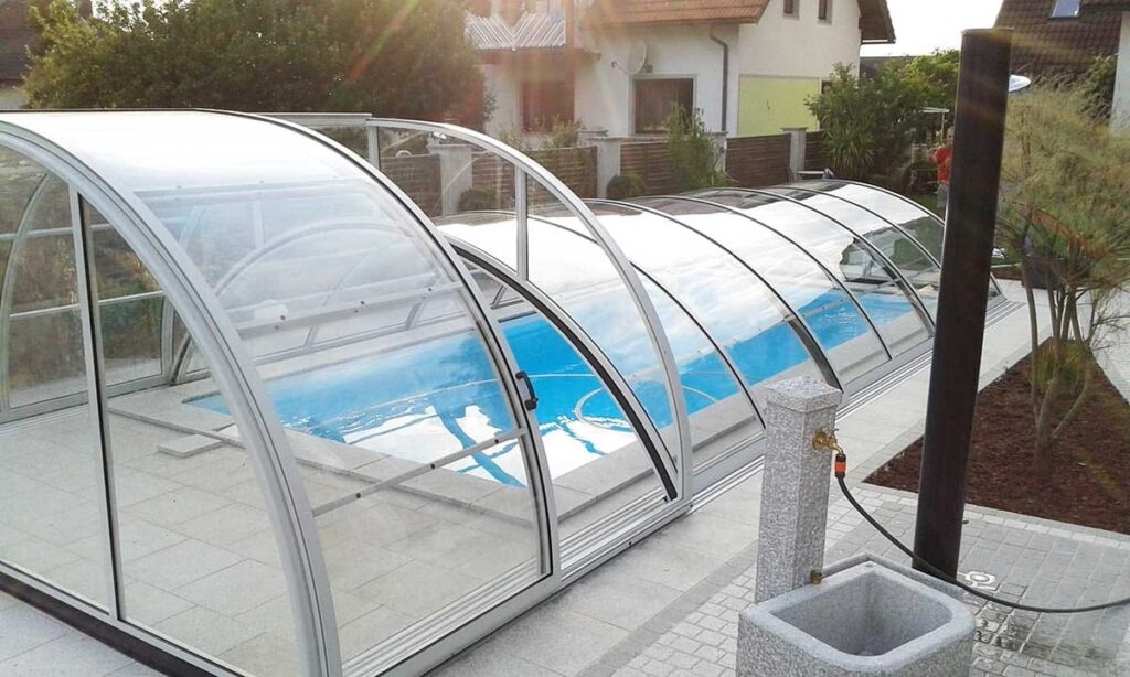 Zadaszenie basenowe DUO Klasik 11.00 x 3,40 x 2,20 poliwęglan lity