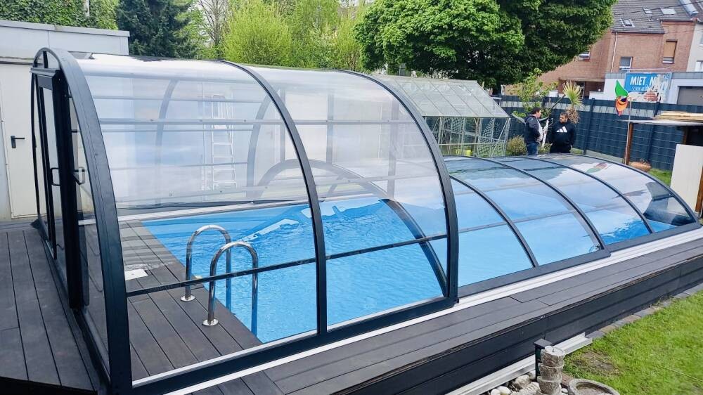 Zadaszenie na basen DUO Smart 12.83 x 5,25 x 2,50 poliwęglan lity