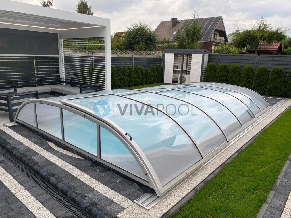 Dach basenowy ELEGANT 8,68 x 4,22 x 0,85 Zadaszenie eleganckie z poliwęglanu litego