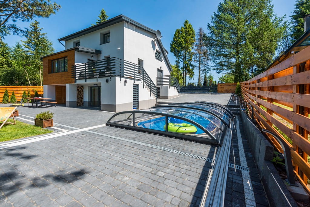 Dach basenowy ELEGANT 8,68 x 4,22 x 0,85 Zadaszenie eleganckie z poliwęglanu litego