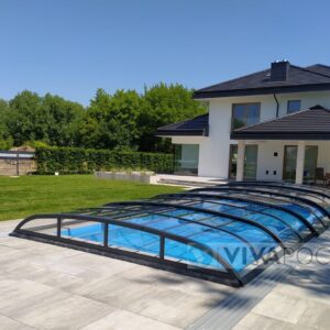 Zadaszenie basenowe ELEGANT 10,68 x 4,47 x 0,90 poliwęglan lity elegancka pokrywa na basen