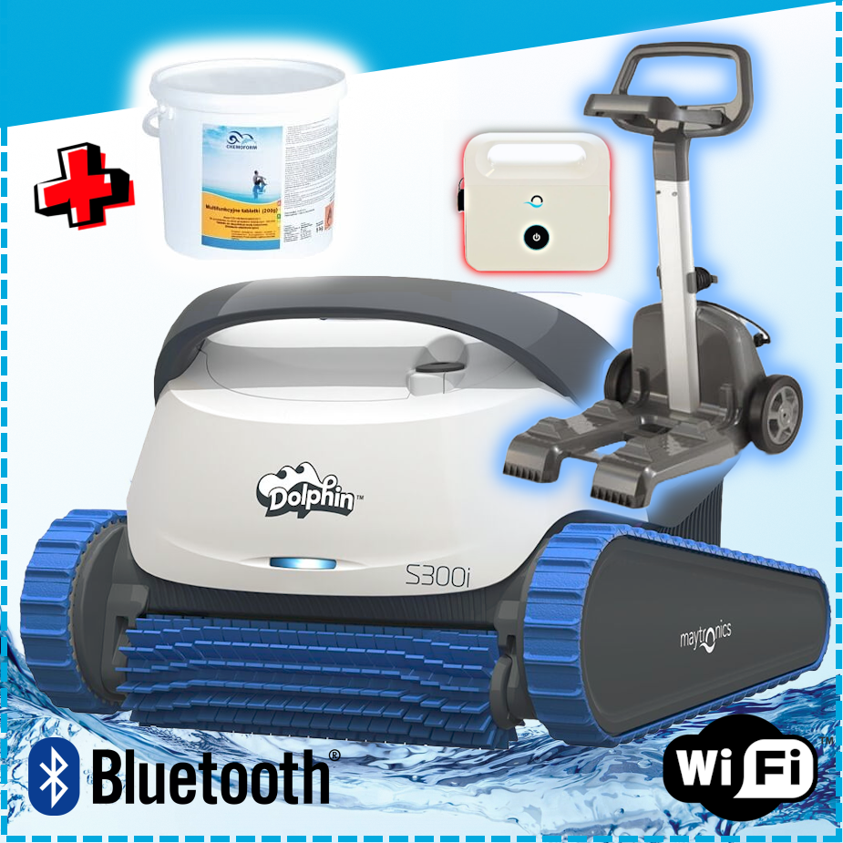 Odkurzacz basenowy Dolphin S300i Maytronics Automatyczny robot do basenu sterowany na smartfona