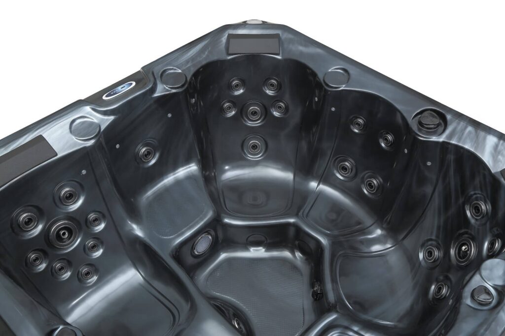 Nowoczesne jacuzzi ogrodowe TEBAS LuxSpa LIVSIA – 6-osobowa wanna spa z hydromasażem
