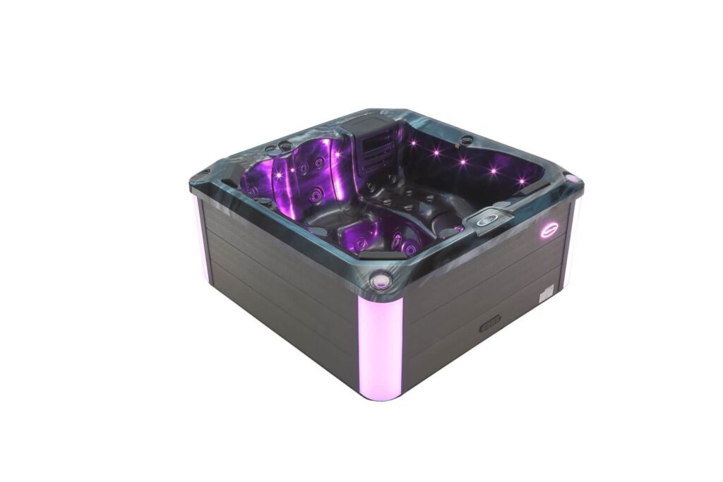 Nowoczesne jacuzzi ogrodowe TEBAS LuxSpa LIVSIA – 6-osobowa wanna spa z hydromasażem