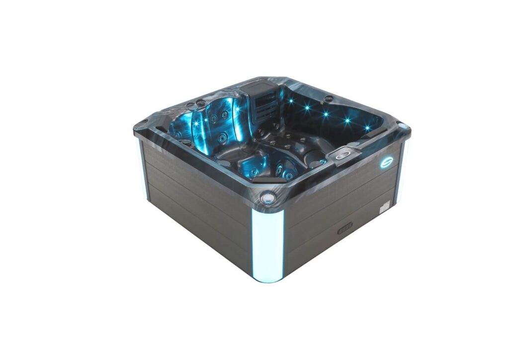 Nowoczesne jacuzzi ogrodowe TEBAS LuxSpa LIVSIA – 6-osobowa wanna spa z hydromasażem
