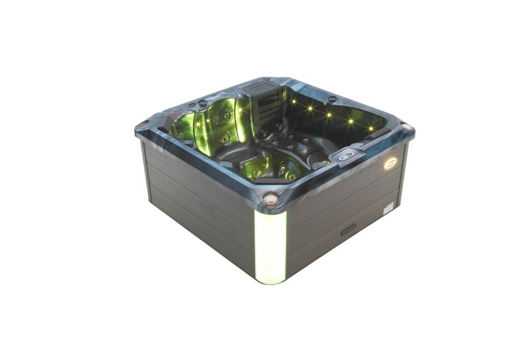 Nowoczesne jacuzzi ogrodowe TEBAS LuxSpa LIVSIA – 6-osobowa wanna spa z hydromasażem