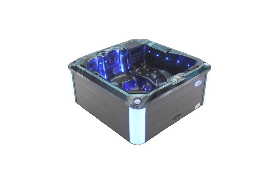 Nowoczesne jacuzzi ogrodowe TEBAS LuxSpa LIVSIA – 6-osobowa wanna spa z hydromasażem