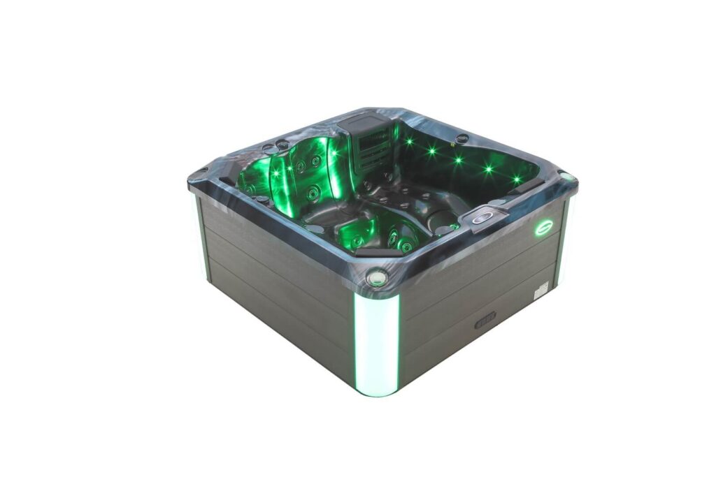Nowoczesne jacuzzi ogrodowe TEBAS LuxSpa LIVSIA – 6-osobowa wanna spa z hydromasażem