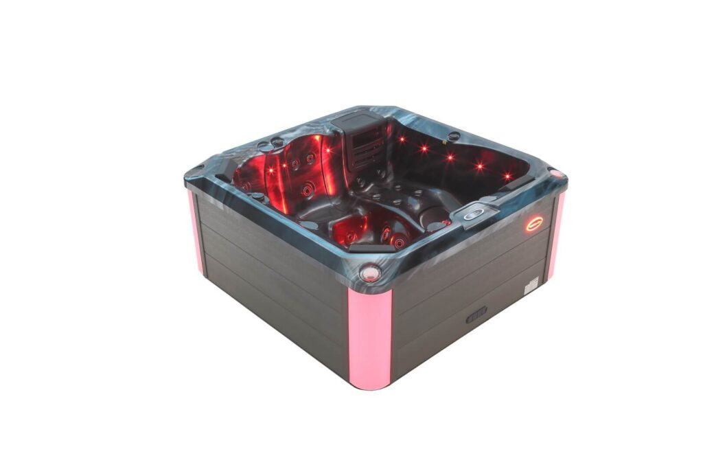 Nowoczesne jacuzzi ogrodowe TEBAS LuxSpa LIVSIA – 6-osobowa wanna spa z hydromasażem